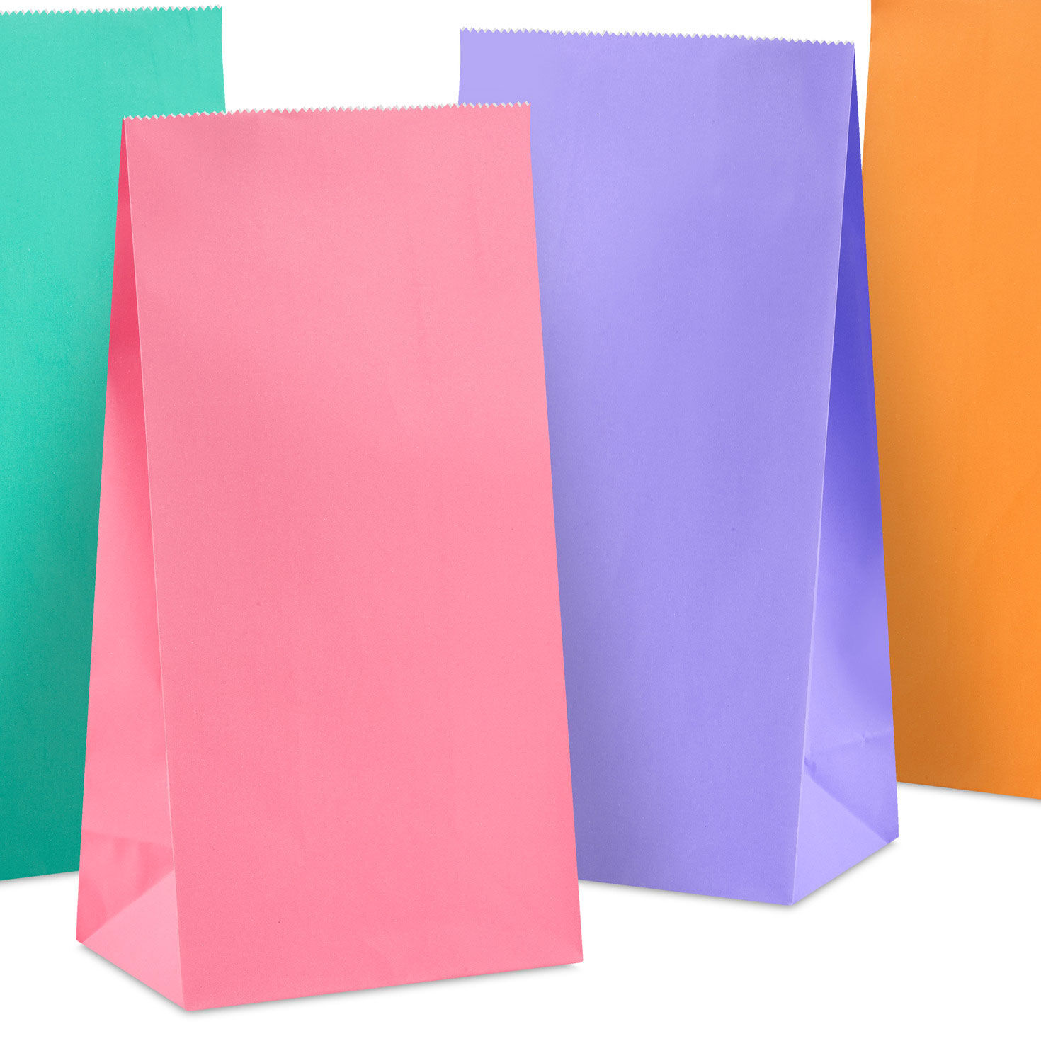 Bulk Pastel Paper Treat Sacks in 6 Colors upclose view image number 5