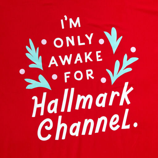 Hallmark Channel Only Awake Oversized Women's Red Sleep Shirt, 
