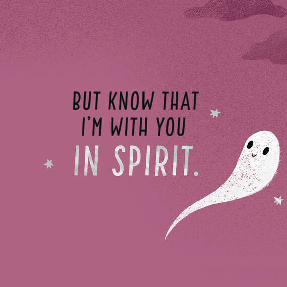 Over Six Feet Apart, But With You in Spirit Halloween Card, , large image number 2