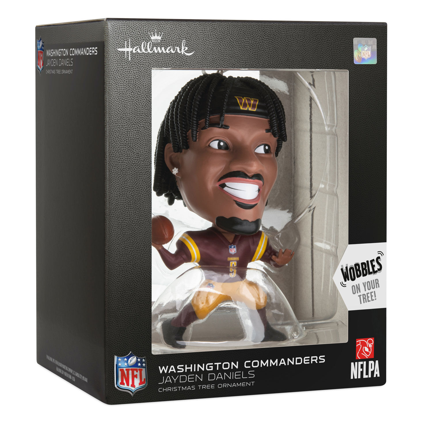 NFL Washington Commanders Jayden Daniels Bobblehead Hallmark Ornament for only USD 19.99 | Hallmark