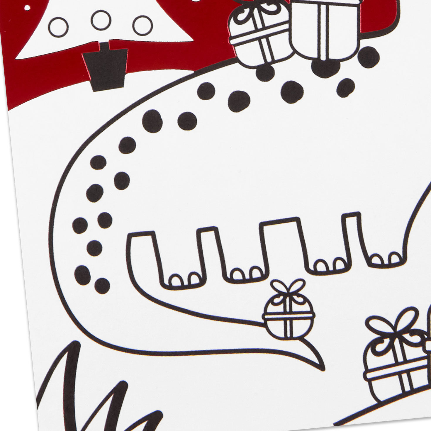 Dinosaurs Coloring Christmas Card for Grandson card front detail image number 8