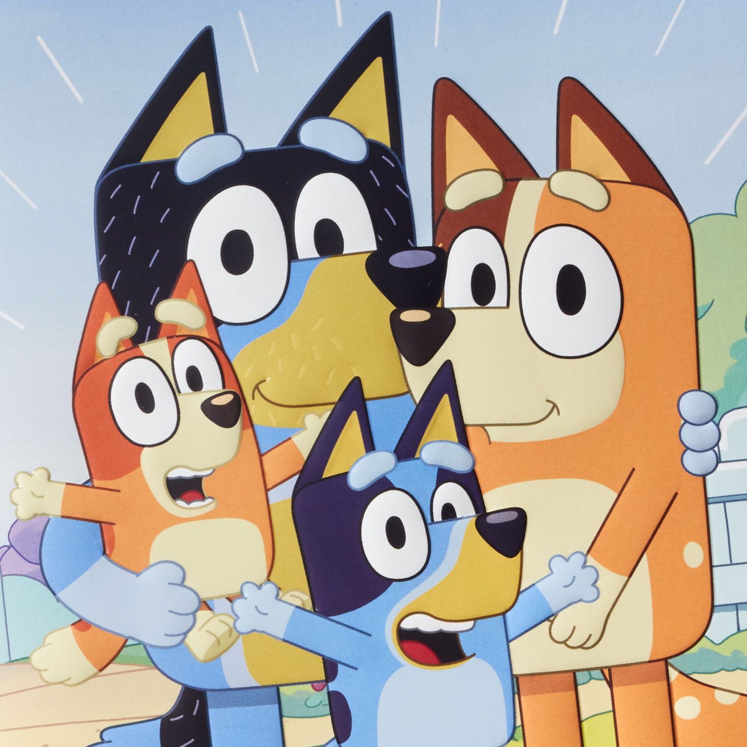 Bluey It's Your Day Musical Birthday Card for Kids Card Front Detail image number 4