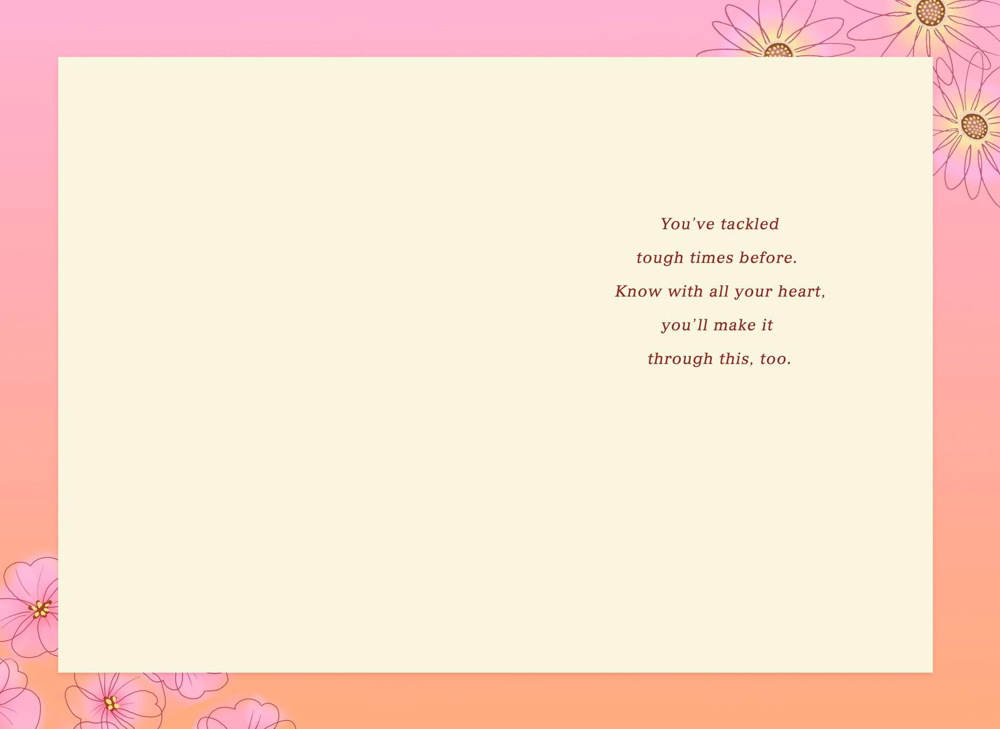 Hope and Courage Flowers Encouragement Card