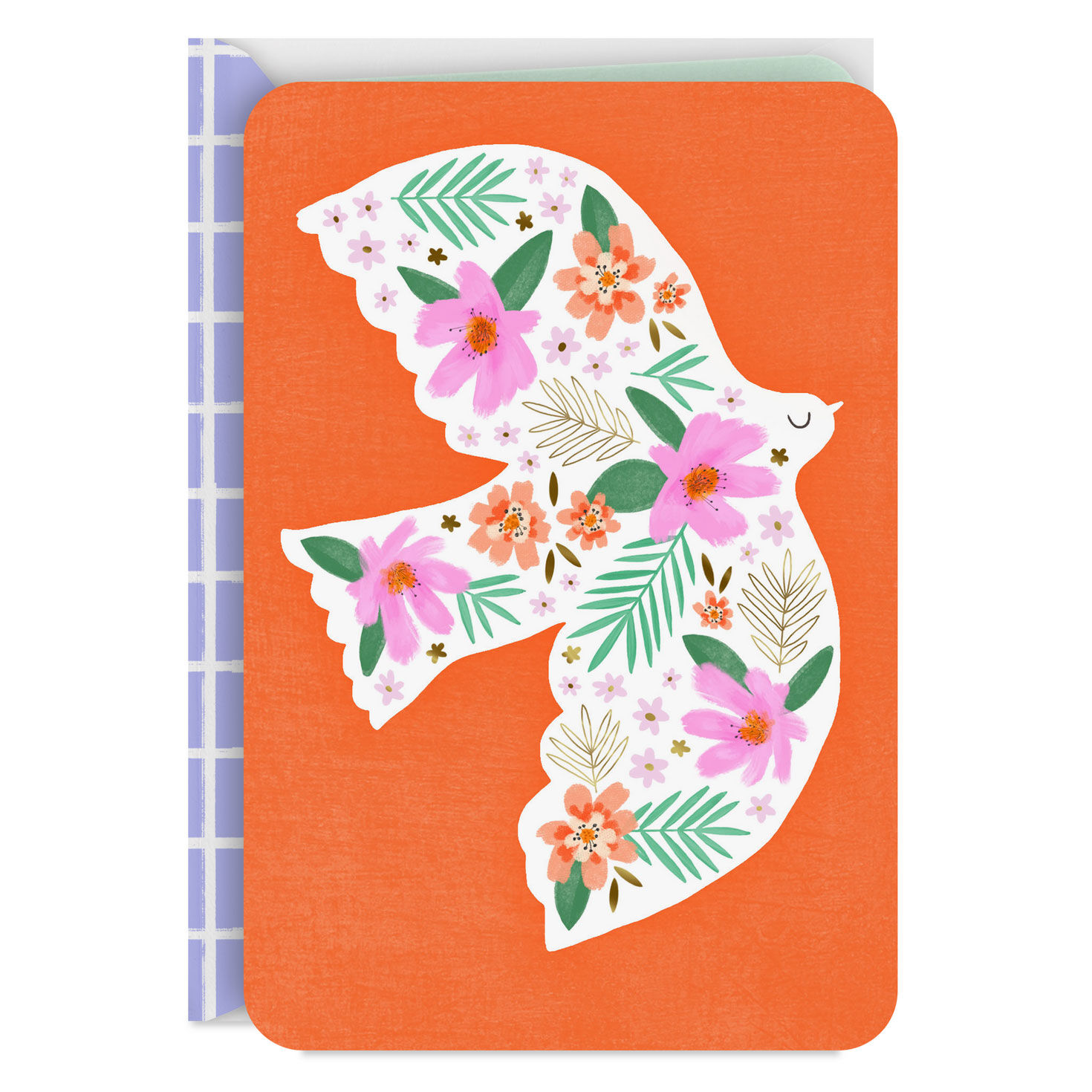 Floral Dove Blank Card