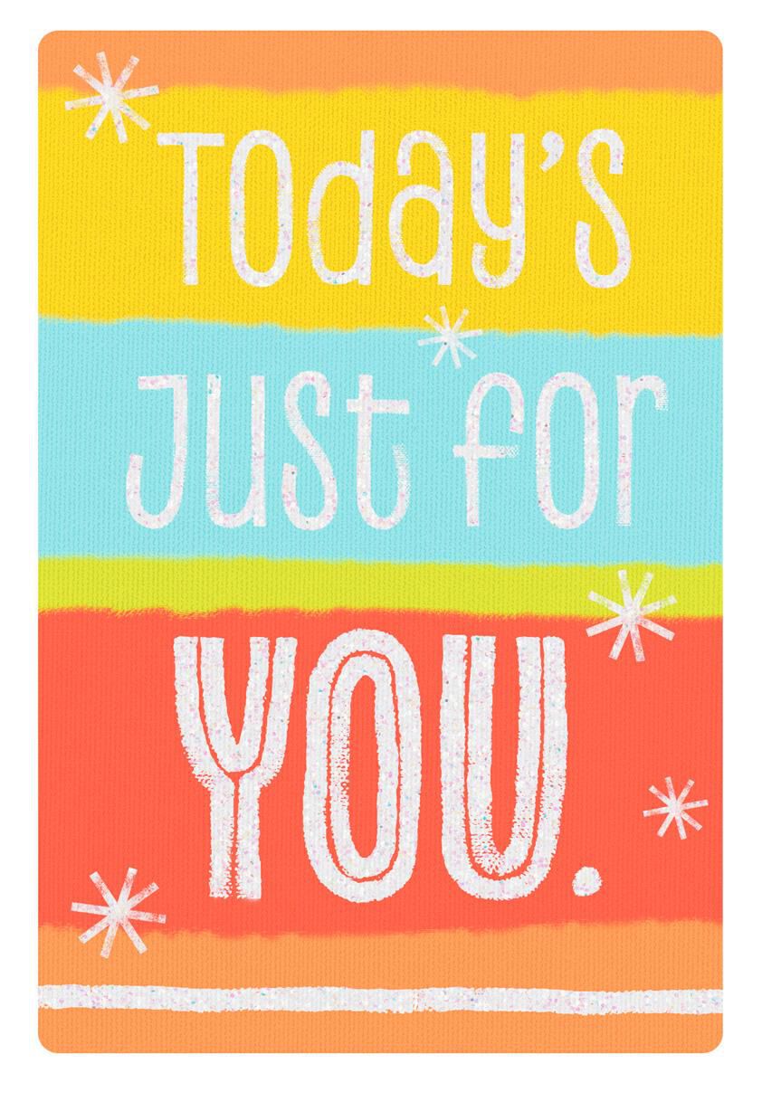 Stripes Today's Just for You Birthday Card