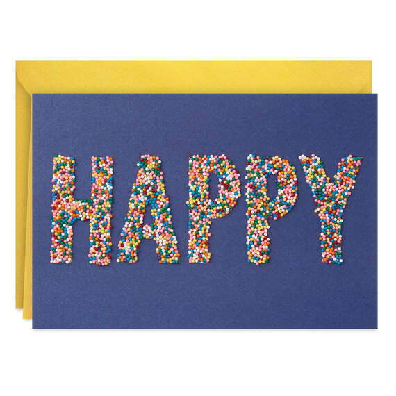 Colorful Sprinkles Happy Birthday Card, , large image number 1