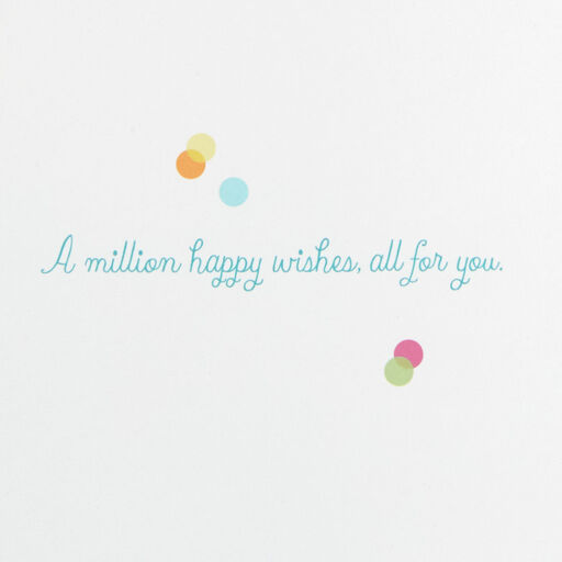A Million Happy Wishes Confetti Birthday Card, 