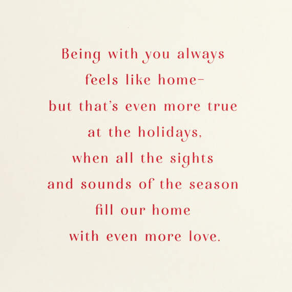 With You Feels Like Home Romantic Love Christmas Card With Tin Sign, , large image number 2