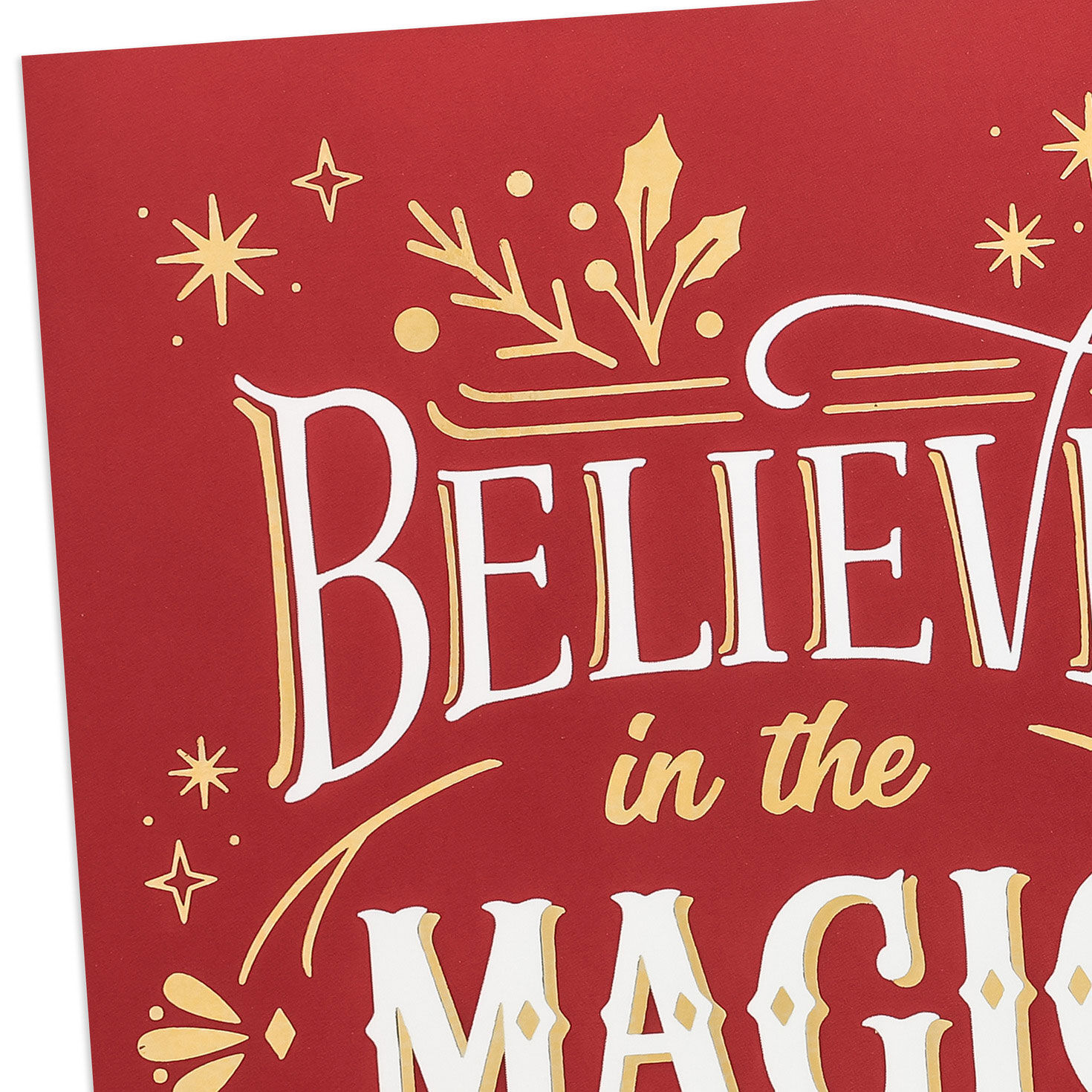 Gold and White on Red Boxed Christmas Cards Cover Detail image number 4