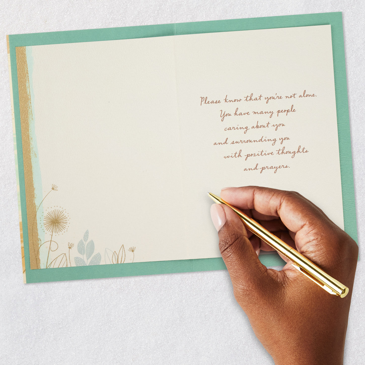 Abstract Ocean Scene Get Well Card Signing card image number 6