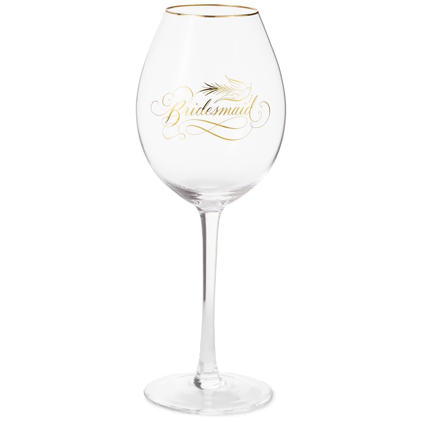 bridesmaid wine glass 16 oz wine glasses hallmark