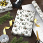 Snowy Cottage on White Holiday Wrapping Paper Roll Wrapped package image number 3