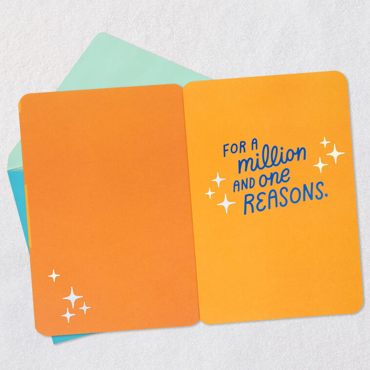 You Matter to Me Shadow Lettering Friendship Card Open card with envelope image number 3