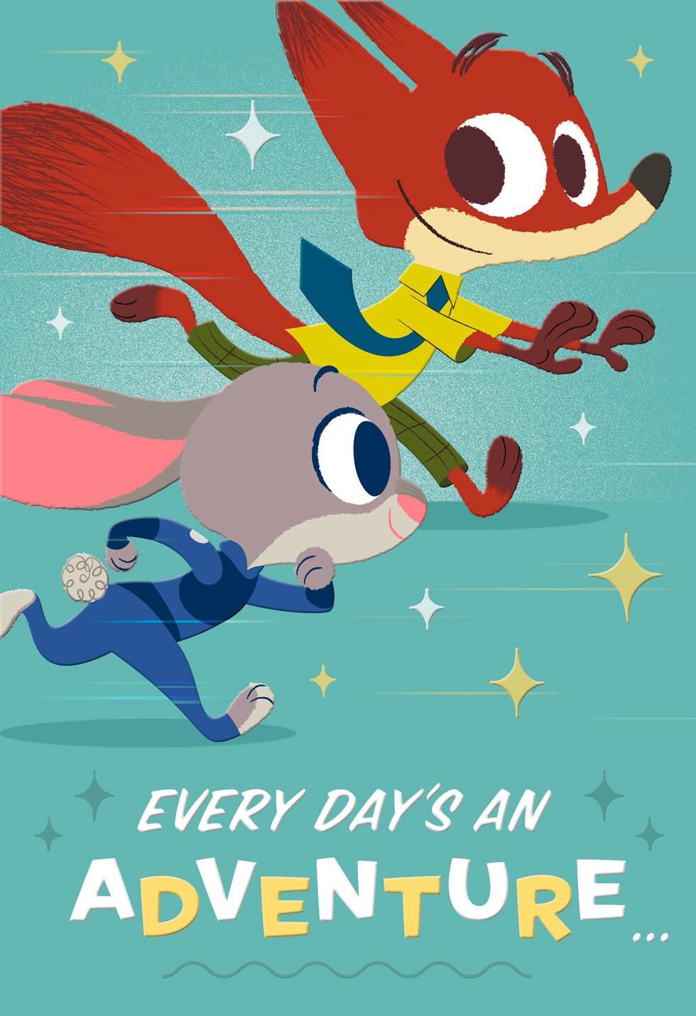 Disney Zootopia Birthday Adventure Card With Magnets