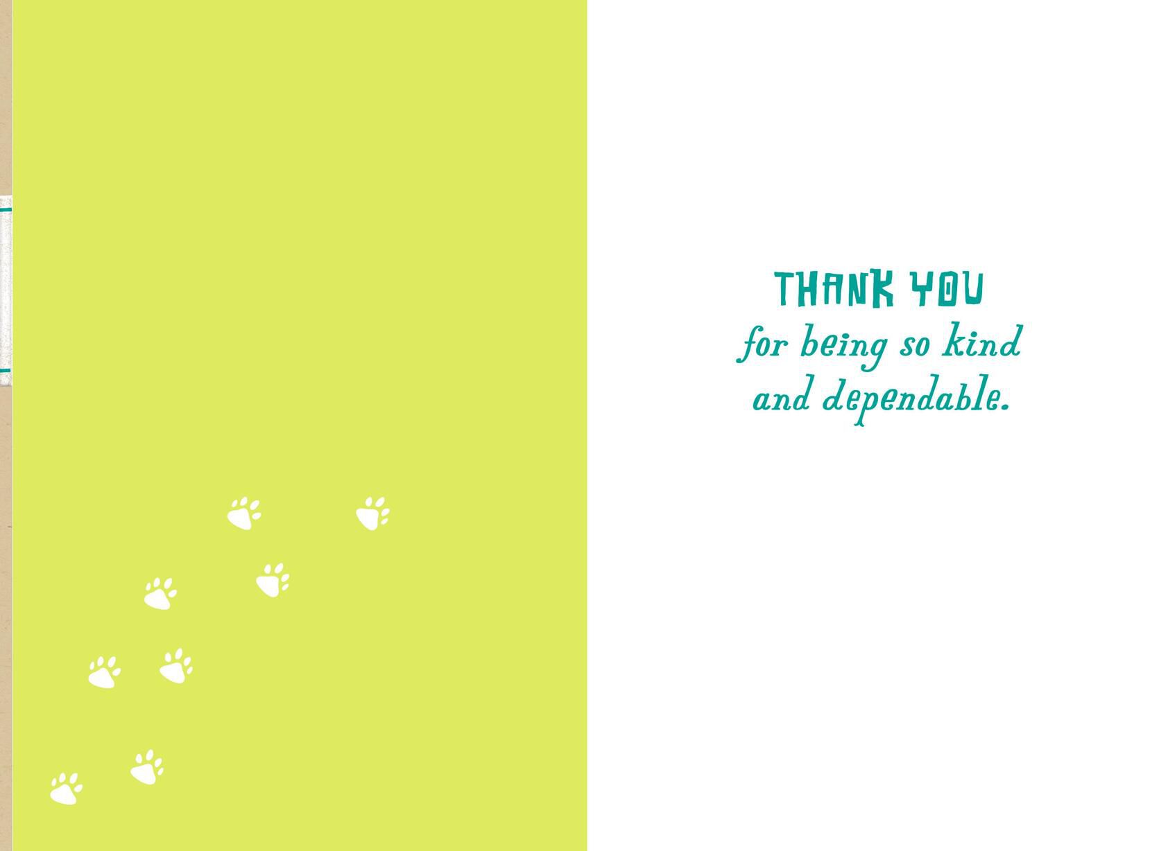 Family Pets Thank You Card for Dogwatcher