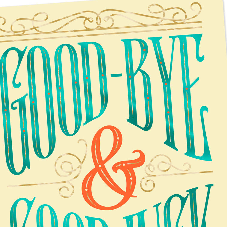 16-good-luck-jumbo-goodbye-card-greeting-cards-hallmark for Free Good Luck Printable Cards 16