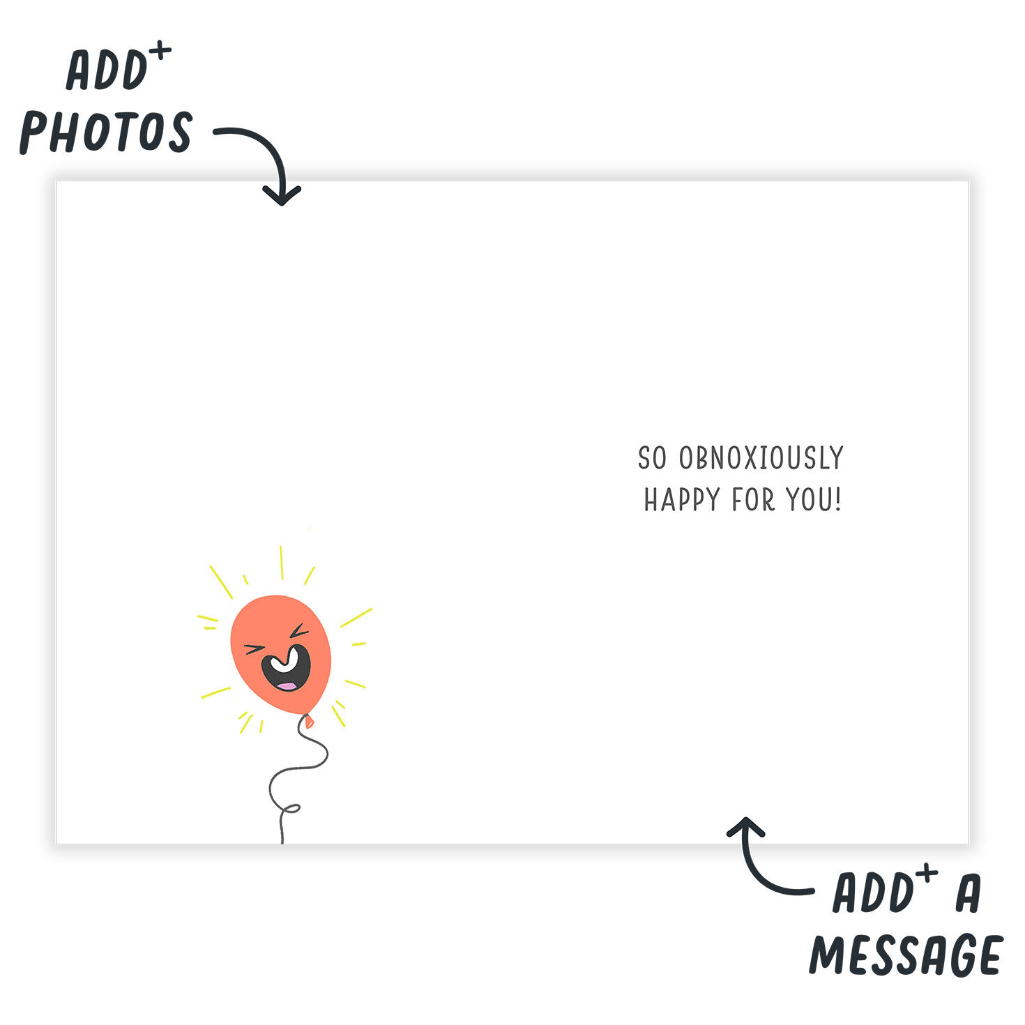 Happy Day With Balloons Personalized Congrats Card  image number 3