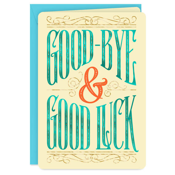 16" Good Luck Jumbo Goodbye Card