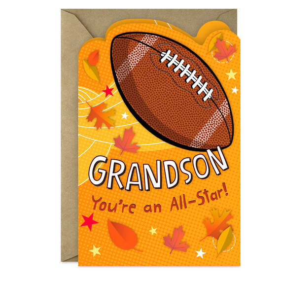 All-Star Grandson Thanksgiving Card, , large image number 1