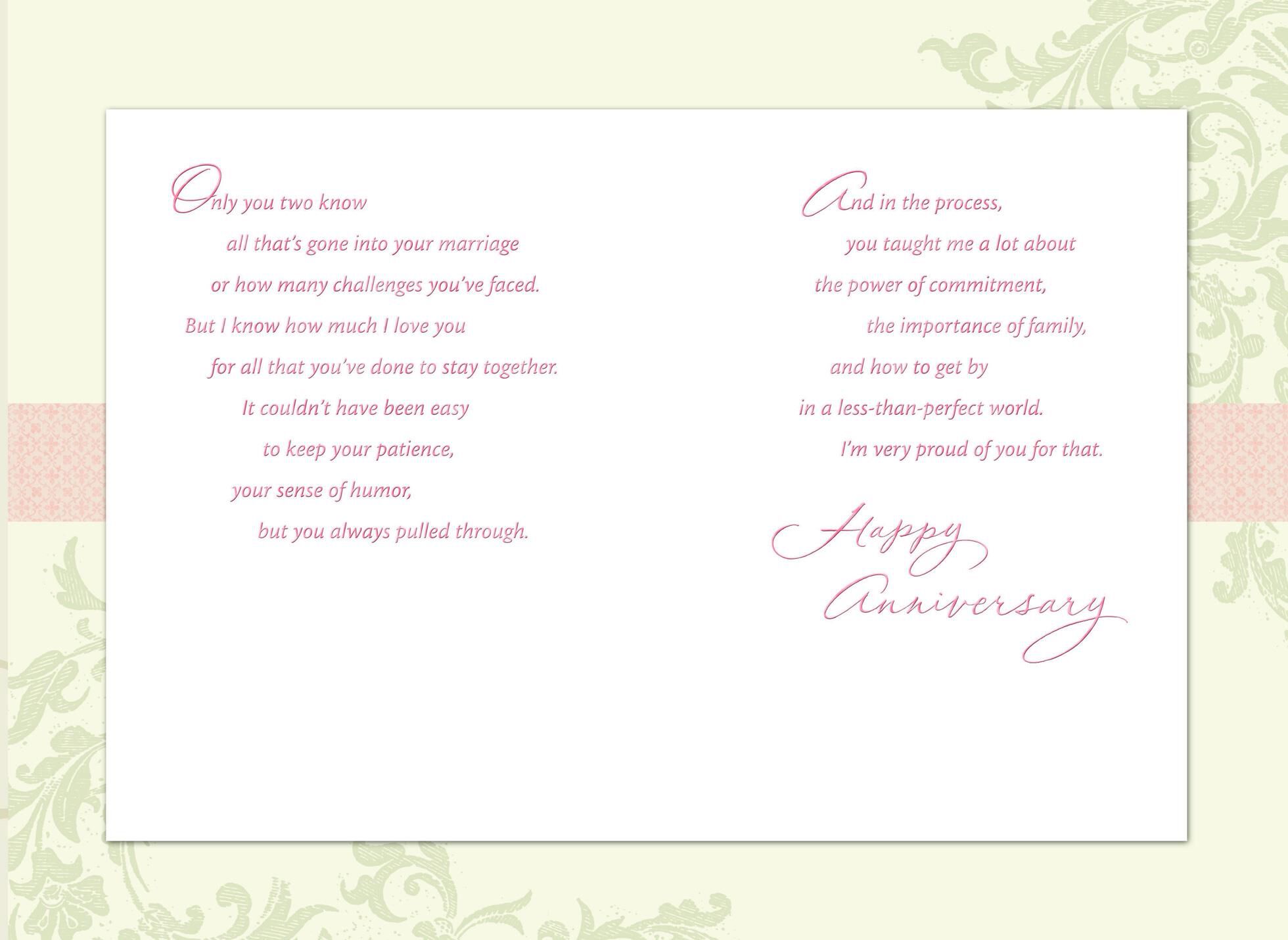 Love and Pride Anniversary Card for Mom and Dad
