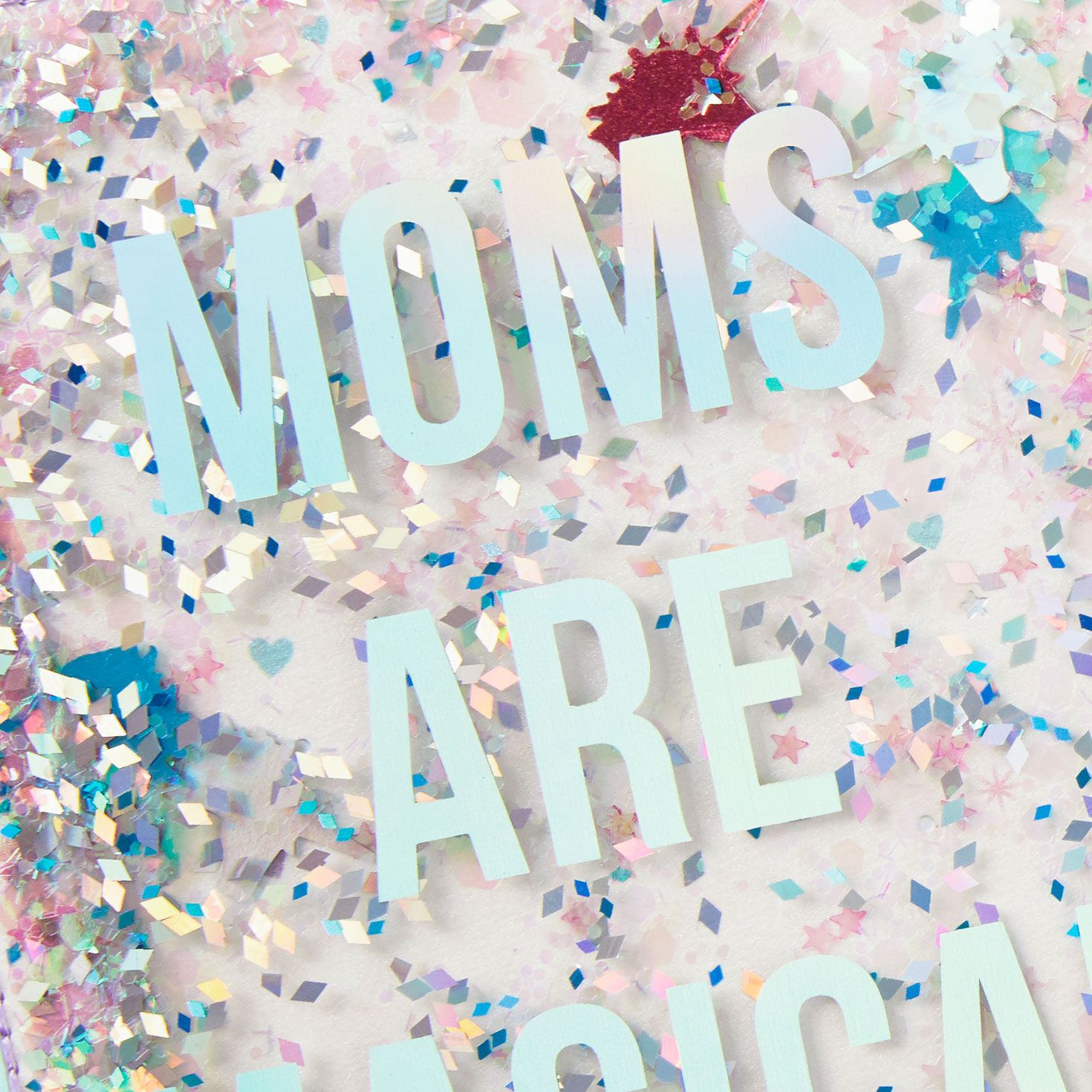 Unicorn Confetti Magical Mom Mother's Day Card Card Front Detail image number 4