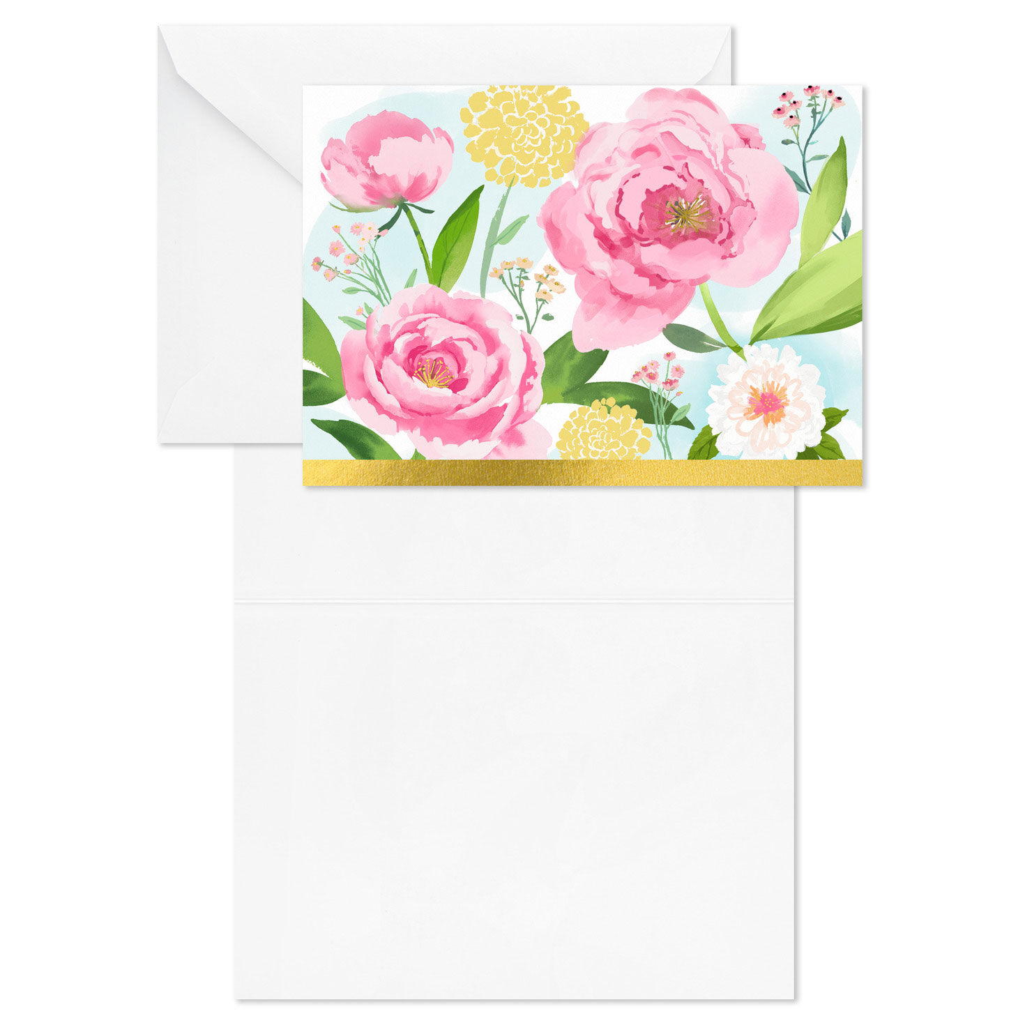 Watercolor Flowers Blank Note Cards Pack  image number 3