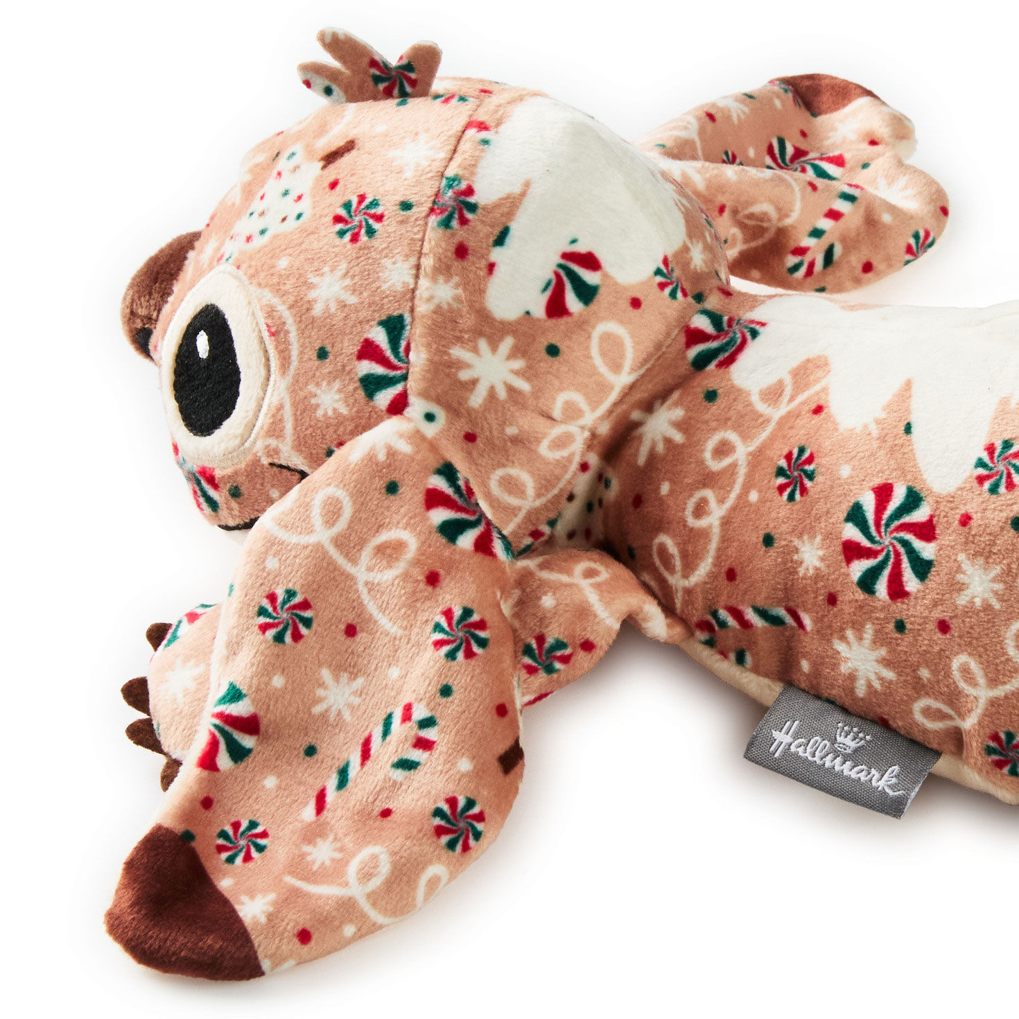 Disney Stitch Gingerbread Floppy Plush upclose detail image number 4