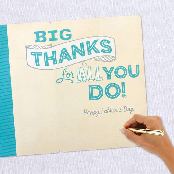 16.38" Jumbo Peanuts® Snoopy Big Thanks Father's Day Card for Dad, , large image number 6