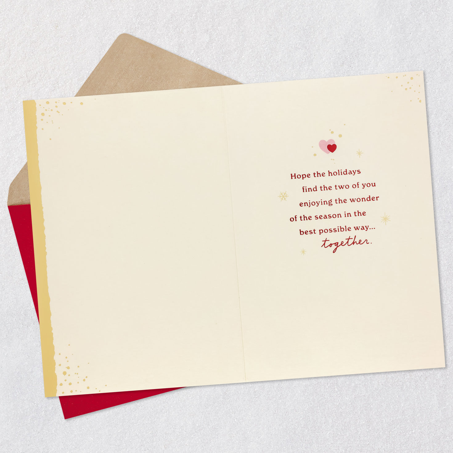 Couple Decorating Tree Card for Daughter and Partner Open card with envelope image number 3