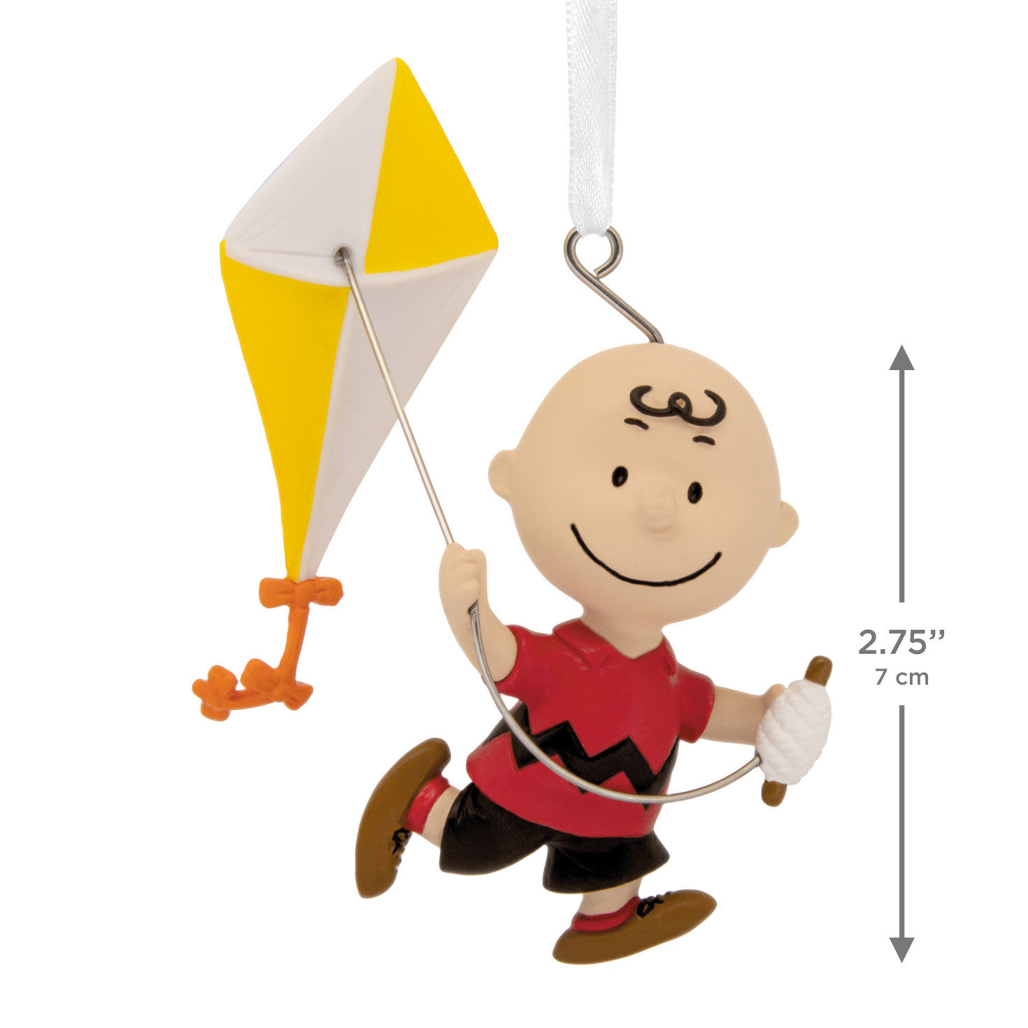 Charlie Brown With Kite Christmas Ornament measurement image number 3