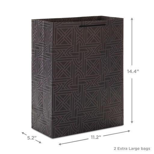 14.4" Geometric and Father's Day 2-Pack Extra-Large Gift Bags, 