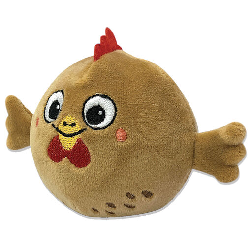 PBJ's Plush Ball Jellies Squeezable Fowl Ball Chicken, 