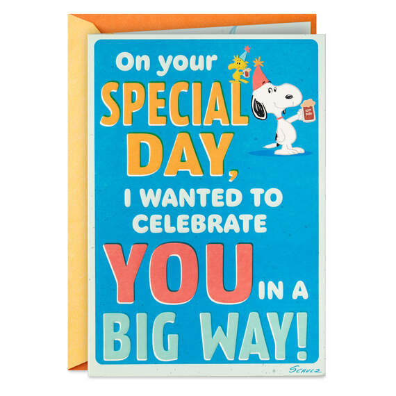 Peanuts Snoopy and Woodstock Burpday Banner Funny Birthday Card, , large image number 1