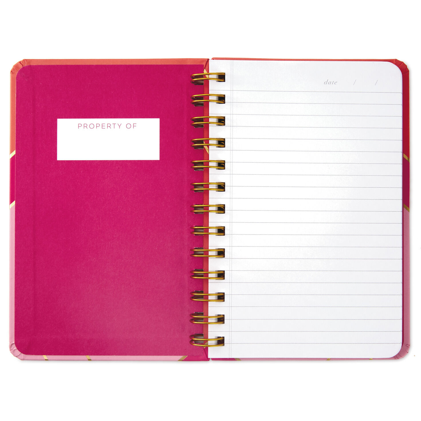 Coral and Pink Color Block Spiral Notebook - Notebooks & Journals ...