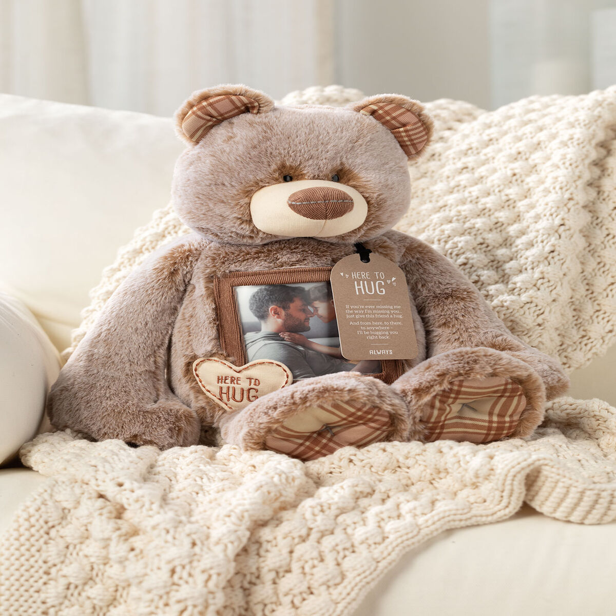 Here to Hug Bear Stuffed Animal, 12" Classic Stuffed Animals Hallmark