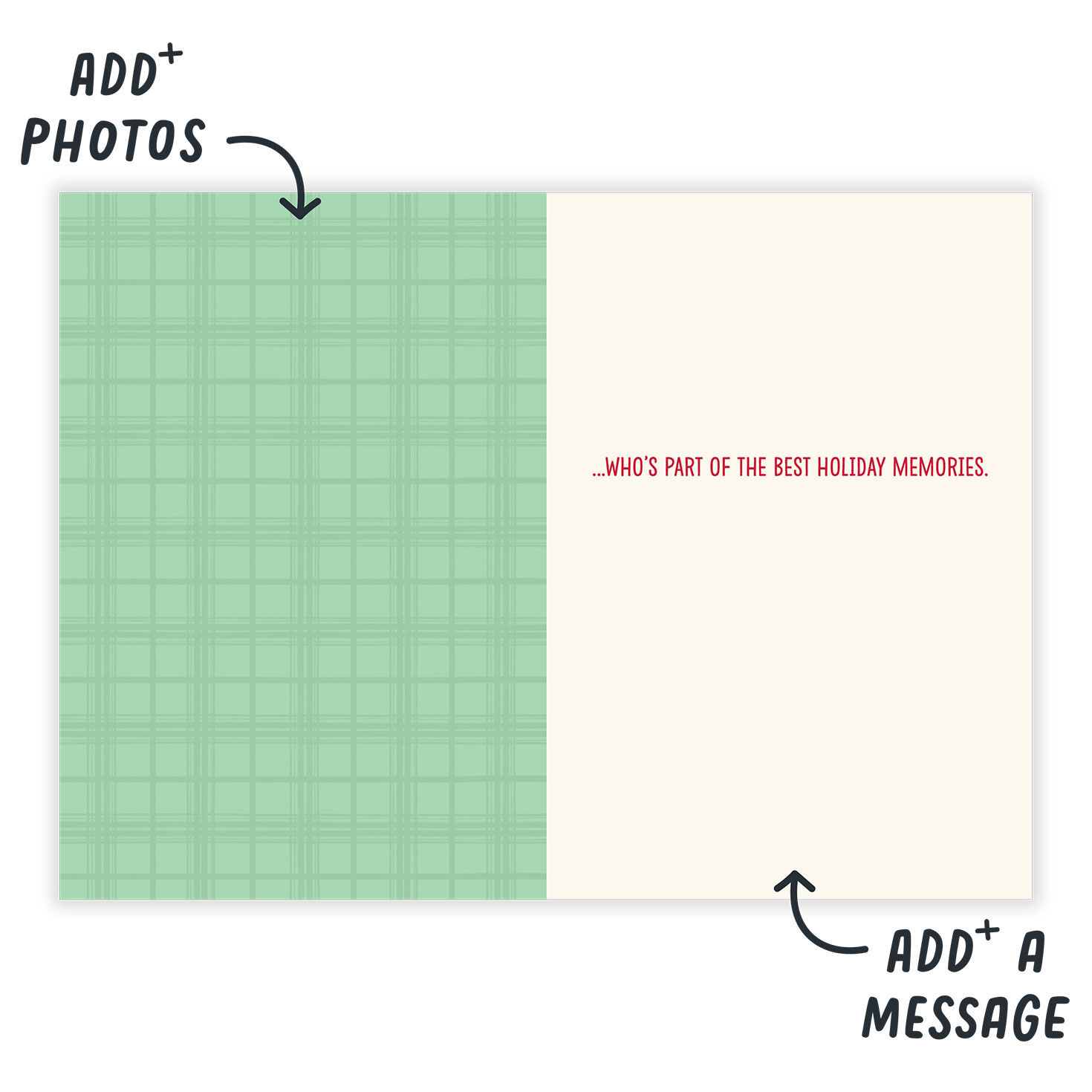 Pile of Gifts Personalized Christmas Card for Brother Open Card indicating personalization image number 3