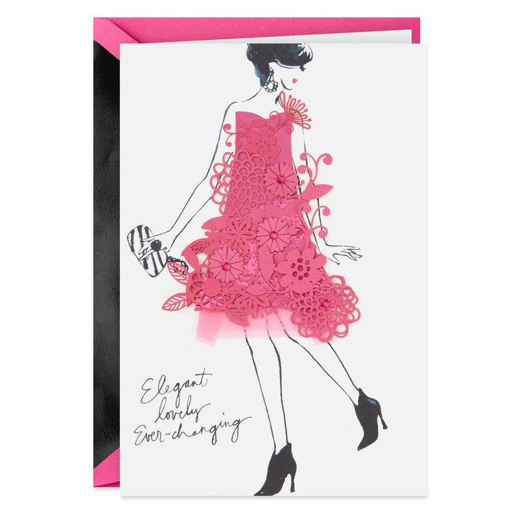 Elegant and Lovely Birthday Card for Her