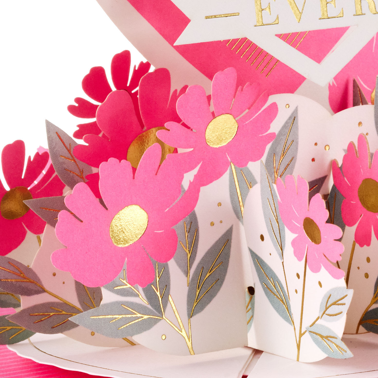 Hearts and Flowers Mom Pop-Up Mother's Day Card With Music Pop-up Card Detail image number 5