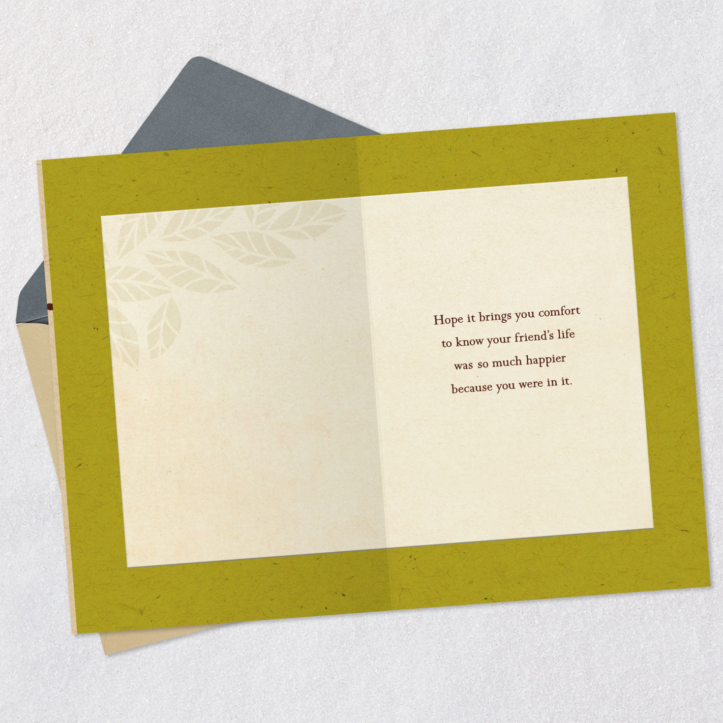 Green Leaves Pet Sympathy Card  image number 3