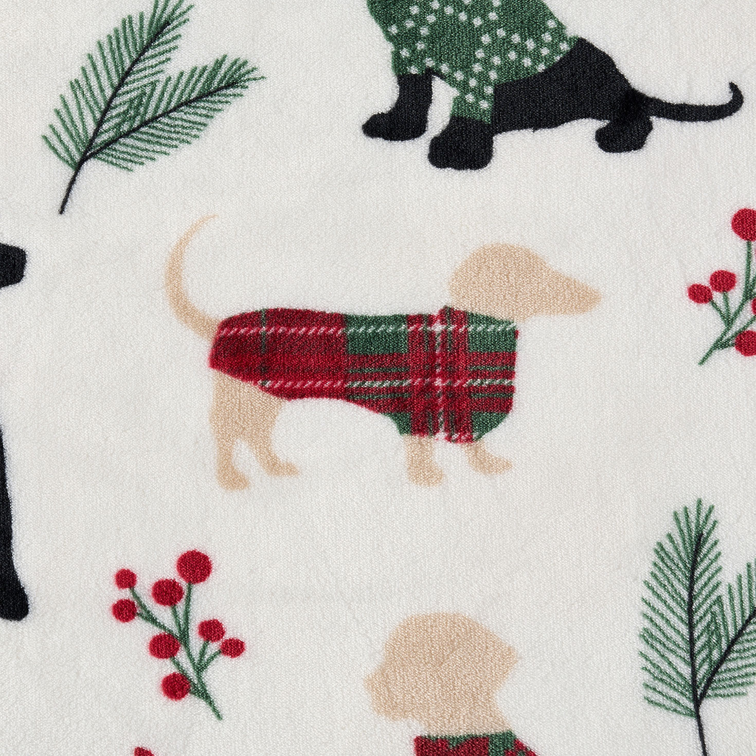 Hallmark Holiday Pets Plush Throw - 50x70 upclose detail image number 3