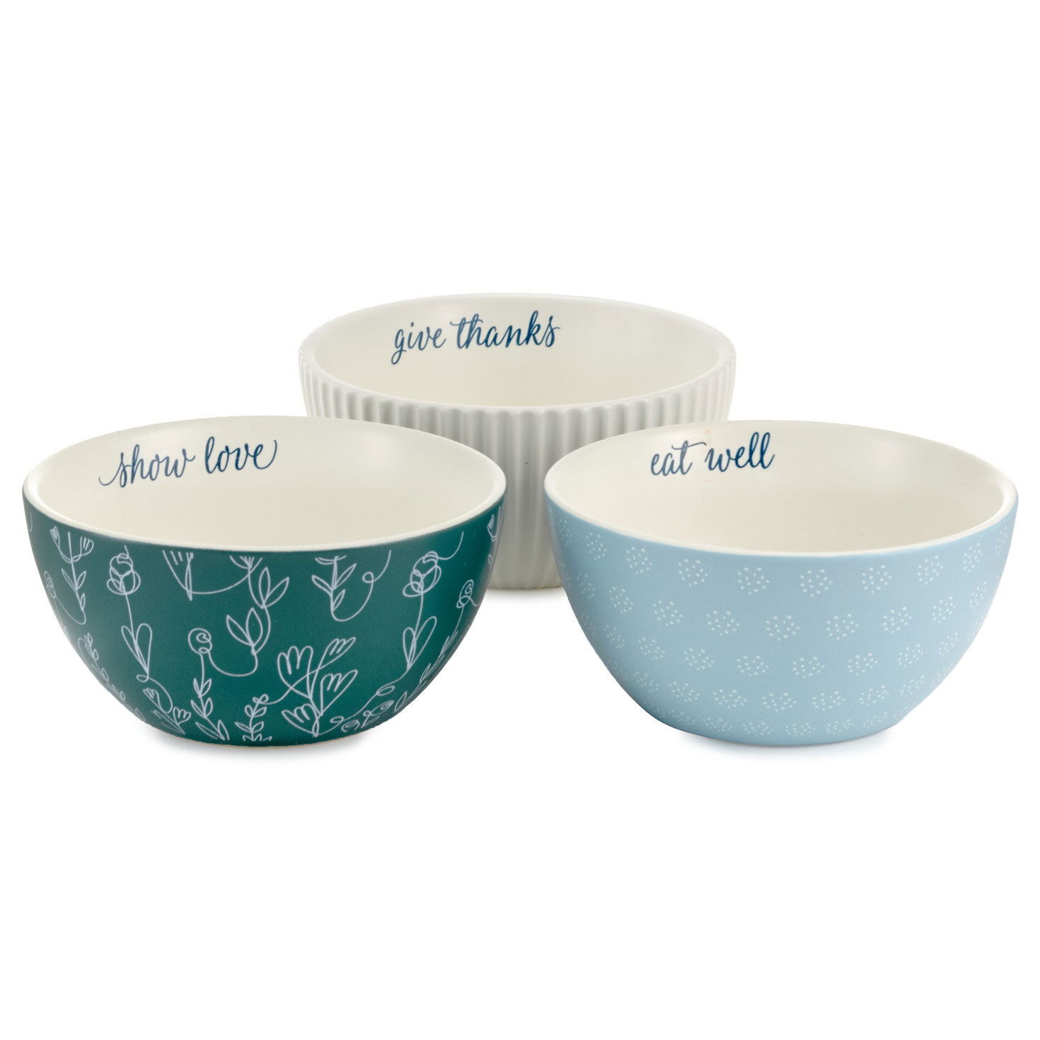 DaySpring Give Thanks Ceramic Bowls, Set of 3 for only USD 24.99 | Hallmark