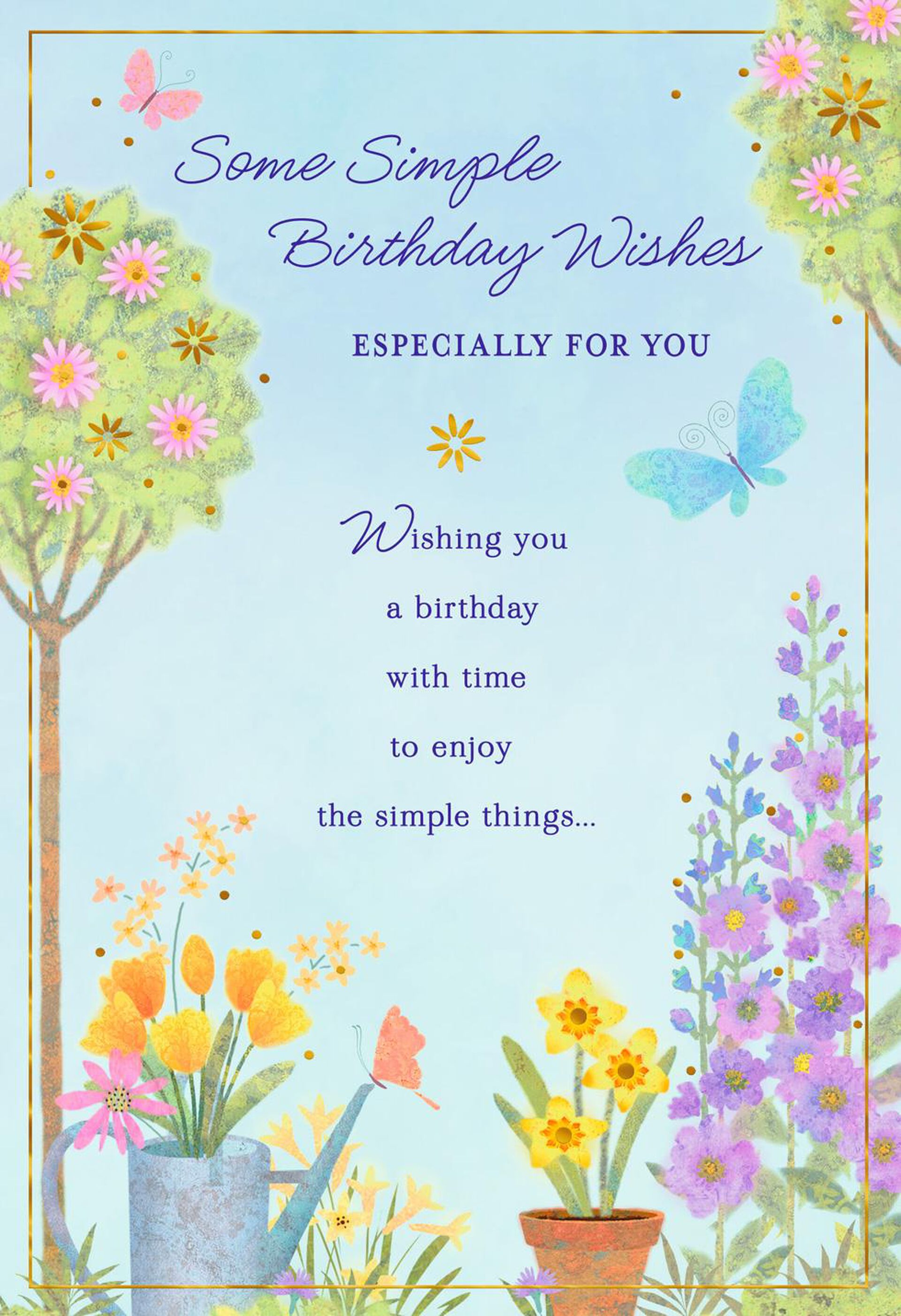 Simple Wishes Flower Garden Birthday Card