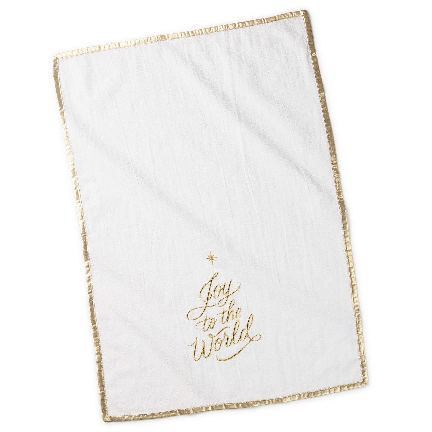 Flour Sack Towel With Metallic Gold Accents front flat image number 2