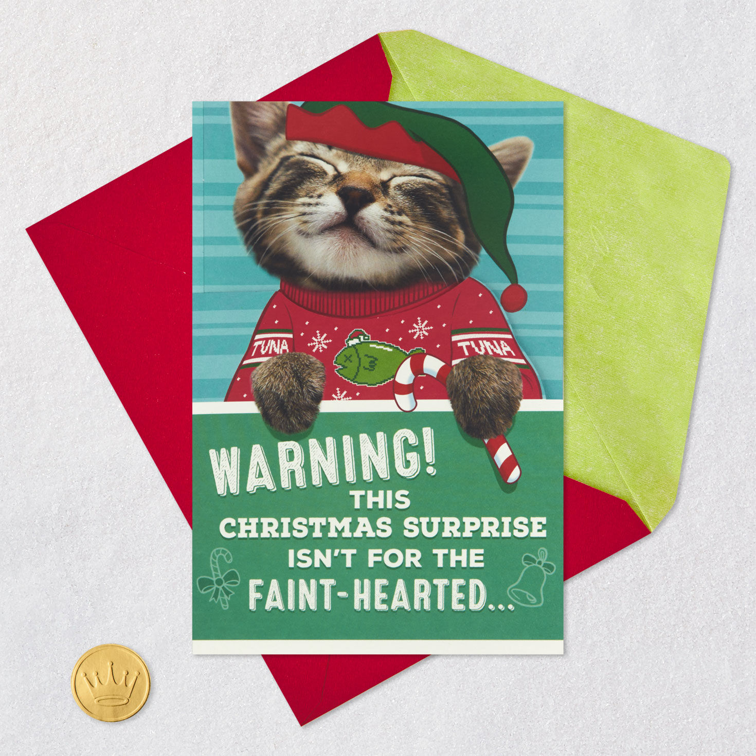 Ticklish Kitten Funny Christmas Card With Sound and Motion, , large image number 6