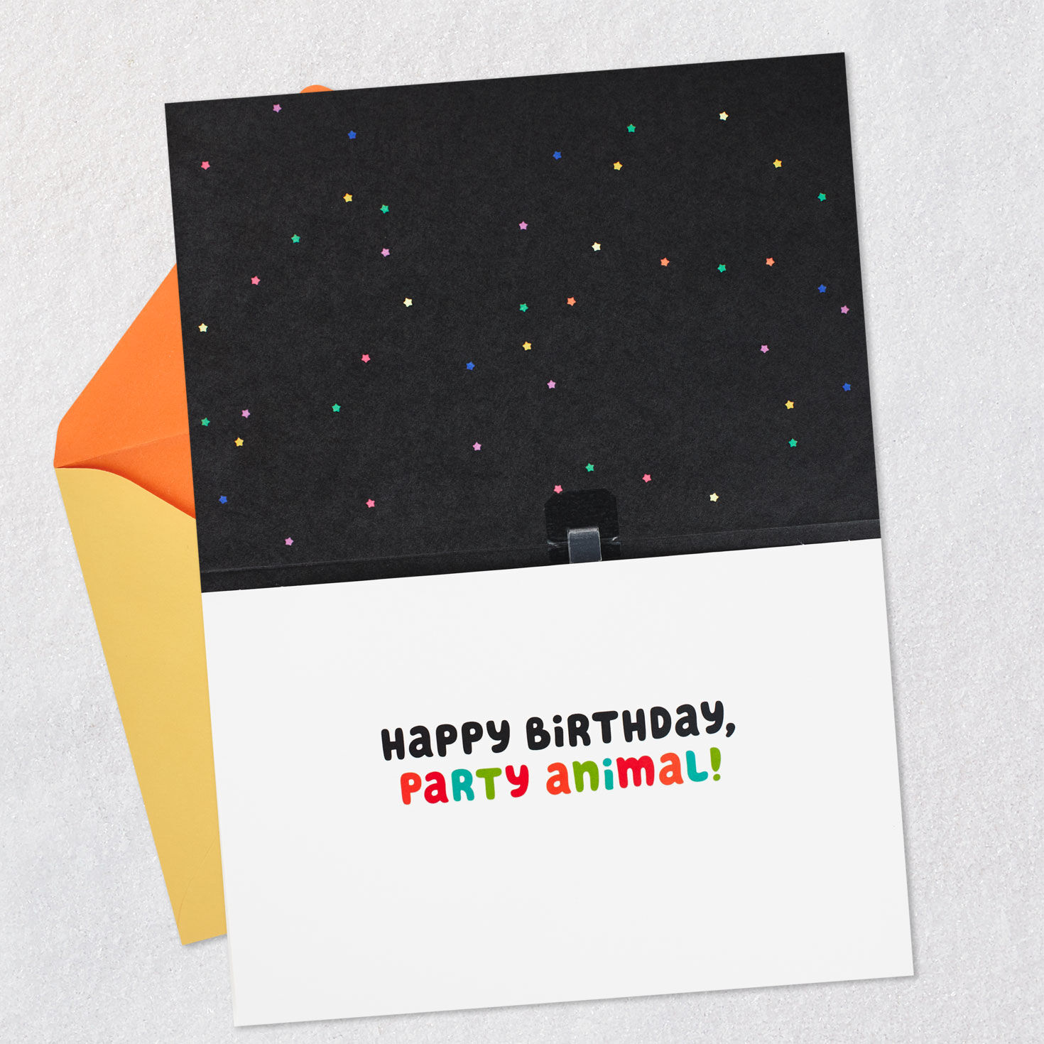 Puppies in Party Hats Funny Musical Birthday Card Open card with envelope image number 3