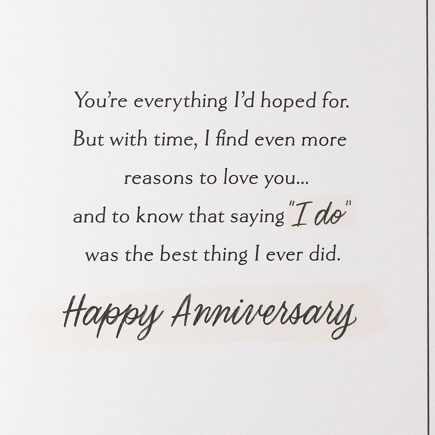 Ivory and Gold Rings Anniversary Card for Spouse Sentiment image number 3