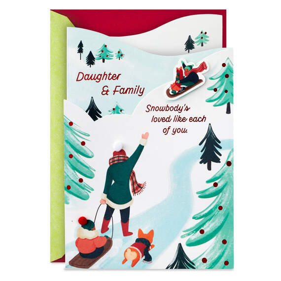 Snowbody's Loved Like You Holiday Card for Daughter and Family, , large image number 1