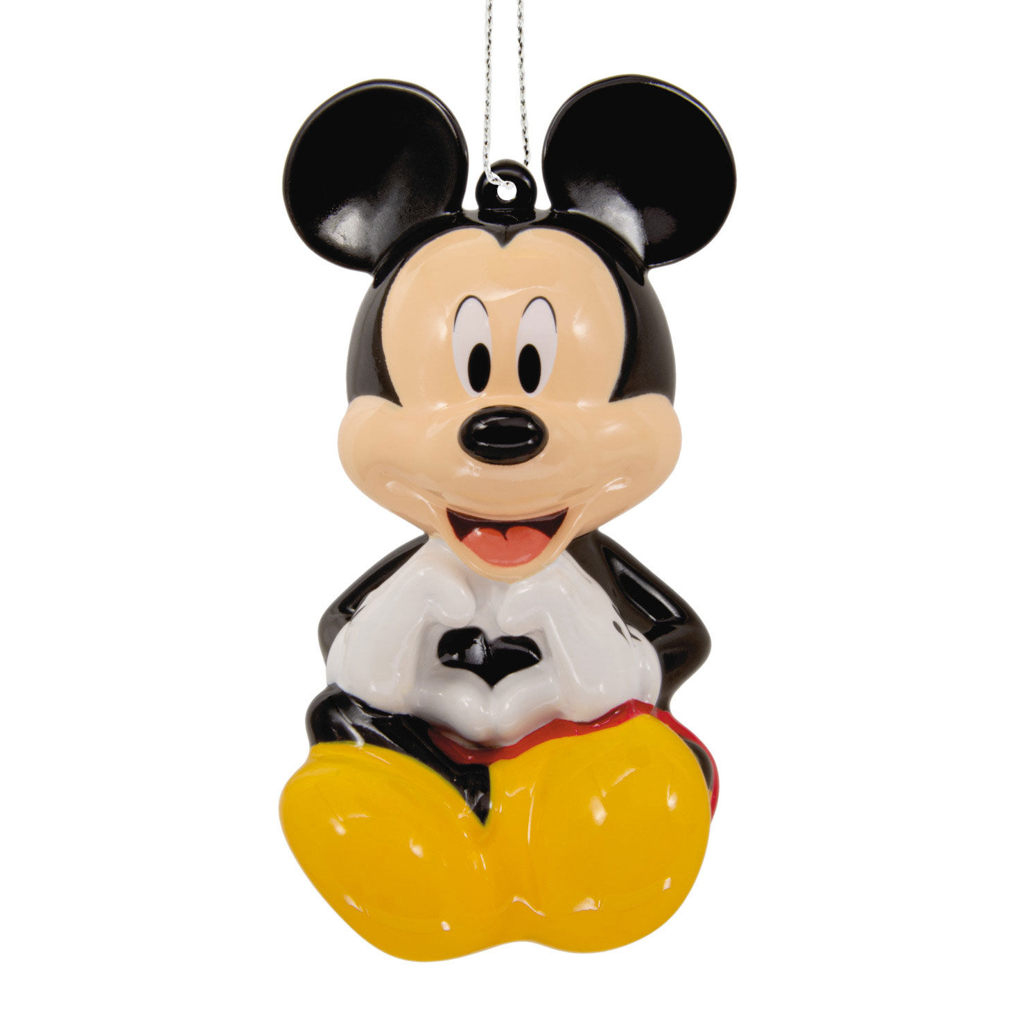 Disney Mickey Mouse Heart Hands Shatterproof Hallmark Ornament