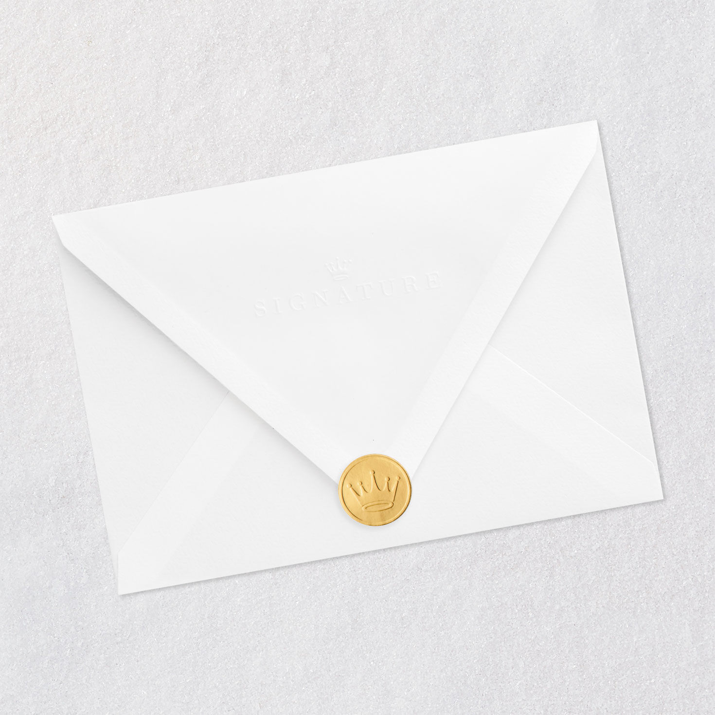 Gold Champagne Glass Tower Wedding Congrats Card Envelope Back with Seal image number 8