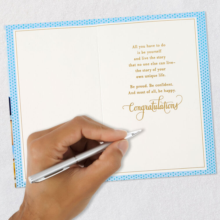 Hallmark Graduation Card – Congratulations Thinking Of You, 5x7 Folded With Envelope
